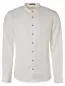 Preview: Stehkragen-Herrenhemd mit Leinen, Farbe weiß