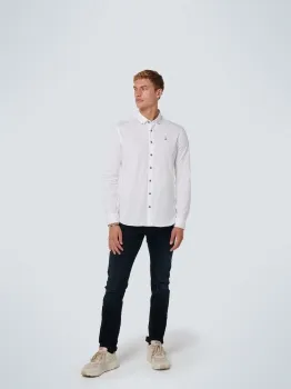Jersy Pique Herrenhemd, Farbe: weiß, Baumwolle