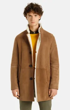 Lammfelljacke 'Blake' cognac, Größe 50