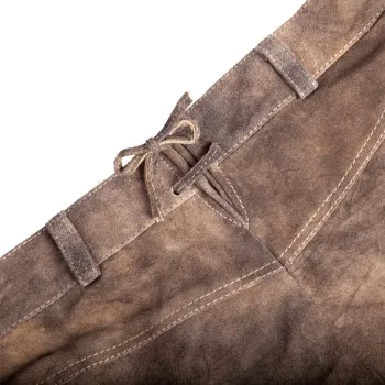 Kurze Damen-Lederhose, Farbe: sand