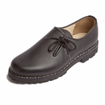 Preview: Haferlschuhe, Seitenschnürer, schwarz