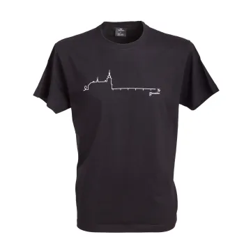 Schloss Ort T-Shirt, Baumwolle, Farbe: schwarz