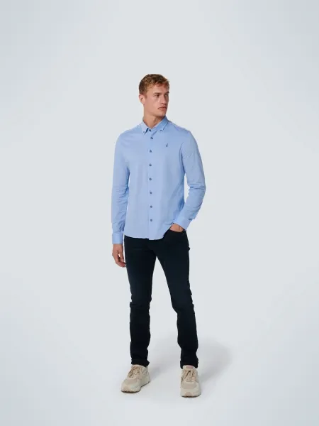 Jersy Pique Hemd, Farbe: Office blue, Baumwolle