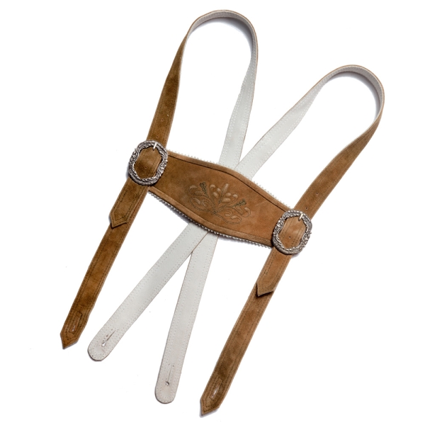 Hosenträger mit Stick, Wildbock, Farbe: wolf